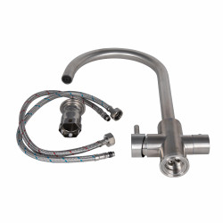 Змішувач для кухні Lidz Aria 24U-SFS, U-подібний з підключенням фільтра (k35)