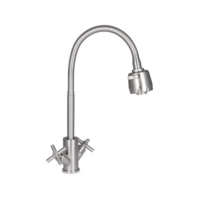 Змішувач Wind для кухні 13R-SFS, U-подібний гнучкий букс керамічний Lidz Змішувач Wind для кухні 13R-SFS, U-подібний гнучкий букс керамічний Lidz