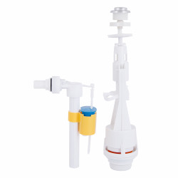 Зливний механізм для унітаза LT05 з клапаном бокової подачі 1/2, хром кнопка Lidz Зливний механізм для унітаза LT05 з клапаном бокової подачі 1/2, хром кнопка Lidz