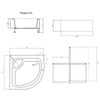 Душовий піддон Lidz KAPIELKA ST80x80x41 см з панеллю