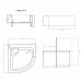 Душовий піддон Lidz KAPIELKA ST80x80x41 см з панеллю