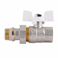 Кран кульовий з америк.(конус) антипротікання прямий метелик латун. нікелір. 1\2"зв PN40 SD900NW15PN40 SD Plus Кран кульовий з америк.(конус) антипротікання прямий метелик латун. нікелір. 1\2"зв PN40 SD900NW15PN40 SD Plus