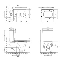 Чаша унітазу Qtap Kalao QT08221213AW1 Чаша унітазу Qtap Kalao QT08221213AW1