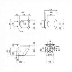 Унітаз підвісний Qtap Tern із сидінням Soft-close QT1733052EUQW