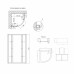 Душова кабіна Latwa SC80x80.SAT.MID.GR полукругла, скло тон. 4 мм + Душовий піддон KAPIELKA ST80x80x26, з панеллю Lidz