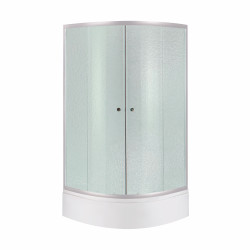 Душова кабіна Latwa SC80x80.SAT.MID.FR полукругла, скло Frost 4 мм + Душовий піддон KAPIELKA ST80x80x26, з панеллю Lidz Душова кабіна Latwa SC80x80.SAT.MID.FR полукругла, скло Frost 4 мм + Душовий піддон KAPIELKA ST80x80x26, з панеллю Lidz