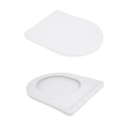 Унітаз підвісний Qtap Jay безободковий Ultra Quiet з сидінням Soft-close QT07335177W