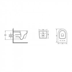 Унітаз підвісний Qtap Swan безободковий Ultra Quiet з сидінням Soft-close QT16335179W