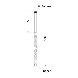 Шланг гнучкий NYLON для води у нейлоновому обплет. (пара) L-50 cм. 1/2"в хМ10з SF390W50 SD Forte Шланг гнучкий NYLON для води у нейлоновому обплет. (пара) L-50 cм. 1/2"в хМ10з SF390W50 SD Forte