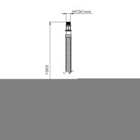 Шланг гнучк. нерж. обплет. силікон довгий (пара) L-100cм. 1/2"в хМ10з SF380W100 SD Forte