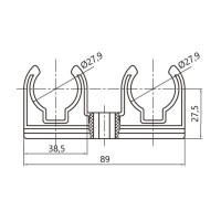Кріплення PPR Thermo Alliance 25 подвійне Кріплення PPR Thermo Alliance 25 подвійне