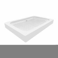 Душовий піддон KAPIELKA ST120x80х14 низький, прямокутний, діаметр зливу 52 мм Lidz