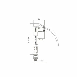 Клапан LT04 нижної подачі 1/2 Lidz Клапан LT04 нижної подачі 1/2 Lidz