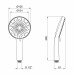 Qtap Rucni Лійка для ручного душу 120 мм округла QTRUCA120R3GRP Graphite