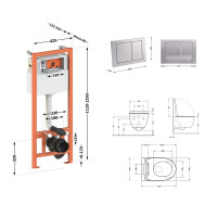 Комплект: Qtap Scorpio Ultra Quiet унітаз підвісний QT1433053EUQW + Nest комплект інсталяції 4в1 (квадратна клавіша Satin) QT0133M425 + M06029SAT Комплект: Qtap Scorpio Ultra Quiet унітаз підвісний QT1433053EUQW + Nest комплект інсталяції 4в1 (квадратна клавіша Satin) QT0133M425 + M06029SAT