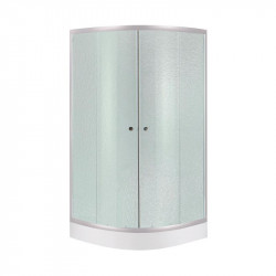 Душова кабіна Lidz Latwa SC80x80.SAT.LOW.FR, скло Frost 4 мм + Lidz Душовий піддон KAPIELKA ST80x80x15