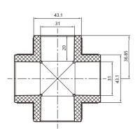 Хрестовина PPR Thermo Alliance 32 Хрестовина PPR Thermo Alliance 32