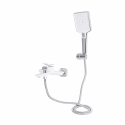 Змішувач для ванни Qtap Presto (з душовим гарнітуром) QTPRE259CRW45579 Chrome/White