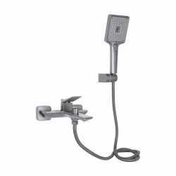 Змішувач для ванни Qtap Presto (з душовим гарнітуром) QTPRE259GRP45584 Graphite