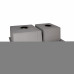 Мийка для кухні з двома чашами інтегрована Lidz Handmade H7843 (LDH7843BPVD45586) Brushed Black PVD 3,0/1,0 мм