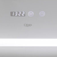 Дзеркало Qtap Mideya 700х800 з LED-підсвічуванням Touch, з антизапотіванням, з годинником, димером, рег. яскравості QT2078DCF7080W