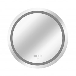 Дзеркало Qtap Mideya R800 з LED-підсвічуванням Touch, з антизапотіванням, з годинником, димером, рег. яскравості QT2078NCR8080W Дзеркало Qtap Mideya R800 з LED-підсвічуванням Touch, з антизапотіванням, з годинником, димером, рег. яскравості QT2078NCR8080W