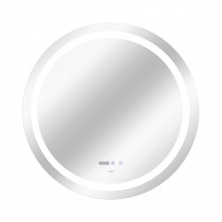 Дзеркало Qtap Mideya R800 з LED-підсвічуванням Touch, з антизапотіванням, з годинником, димером, рег. яскравості QT2078NCR8080W Дзеркало Qtap Mideya R800 з LED-підсвічуванням Touch, з антизапотіванням, з годинником, димером, рег. яскравості QT2078NCR8080W
