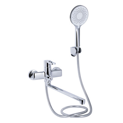 Змішувач для ванни Qtap Taurus з довгим поворотним виливом (з душовим гарнітуром) QTTAU260CRM45663 Chrome Змішувач для ванни Qtap Taurus з довгим поворотним виливом (з душовим гарнітуром) QTTAU260CRM45663 Chrome