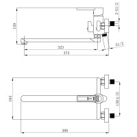 Змішувач для ванни Qtap Taurus з довгим поворотним виливом (з душовим гарнітуром) QTTAU260CRM45663 Chrome Змішувач для ванни Qtap Taurus з довгим поворотним виливом (з душовим гарнітуром) QTTAU260CRM45663 Chrome