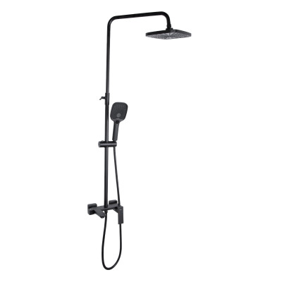 Душова система універсальна Qtap Gemini на три споживача (з виливом) QTGEM111BLM45686 Black Matt Душова система універсальна Qtap Gemini на три споживача (з виливом) QTGEM111BLM45686 Black Matt