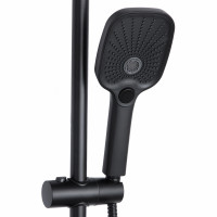 Душова система універсальна Qtap Gemini на три споживача (з виливом) QTGEM111BLM45686 Black Matt