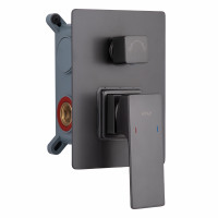 Душова система для душу Qtap Gemini прихованого монтажу на два споживача QTGEM113GMB45698 Gunmetal Black PVD Душова система для душу Qtap Gemini прихованого монтажу на два споживача QTGEM113GMB45698 Gunmetal Black PVD