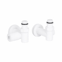 Комплект кранів SD Forte 1/2" НР для рушникосушарки кутовий бiлий SF395W15HEW