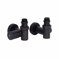 Комплект кранів SD Forte 1/2" НР для рушникосушарки кутовий чорний SF395W15HEB