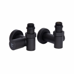 Комплект кранів SD Forte 1/2" НР для рушникосушарки кутовий чорний SF395W15HEB Комплект кранів SD Forte 1/2" НР для рушникосушарки кутовий чорний SF395W15HEB