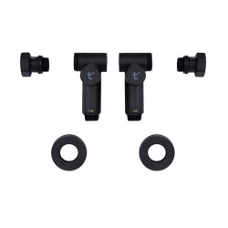 Комплект кранів SD Forte 1/2" НР для рушникосушарки кутовий чорний SF395W15HEB Комплект кранів SD Forte 1/2" НР для рушникосушарки кутовий чорний SF395W15HEB