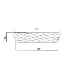 Лійка для верхнього душу Qtap Hlavova 300x200 мм прямокутна QTHLA107BLM45783 Black Matt