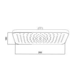 Лійка для верхнього душу Qtap Hlavova 260x180 мм прямокутна QTHLA107BLM45786 Black Matt