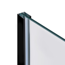 Душова перегородка Qtap Walk-In Standard BLM201.C8 100х200 см, скло Clear 8 мм, покриття CalcLess