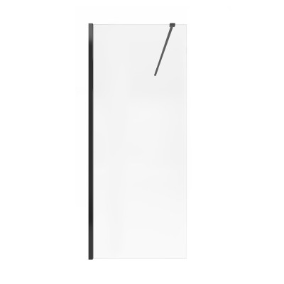 Душова перегородка Qtap Walk-In Standard BLM2011.C8 100х200 см, скло Clear 8 мм, покриття CalcLess
