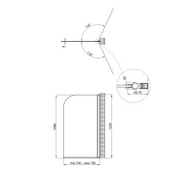 Штора на ванну Qtap Standard BLM407513APR скло Pear 6 мм, 75х130 см, права Штора на ванну Qtap Standard BLM407513APR скло Pear 6 мм, 75х130 см, права