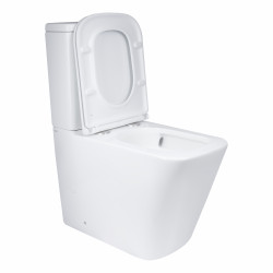 Унітаз підлоговий Qtap Tern Ultra Quiet безобідковий з сидінням Soft-Close QT17222175AUQ1W White