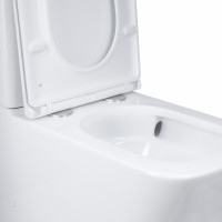 Унітаз підлоговий Qtap Tern Ultra Quiet безобідковий з сидінням Soft-Close QT17222175AUQ1W White