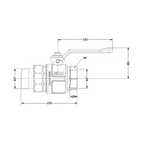Кран кульовий "Американка" Icma 2? (PN40) прямий №347 Кран кульовий "Американка" Icma 2? (PN40) прямий №347