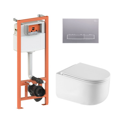 Комплект: Qtap Taurus Ultra Quiet унітаз підвісний QT2433084EUQW + Nest комплект інсталяції 4в1 (Клавіша лінійна Satin) QT0133M425 + QT0111M08382SAT Комплект: Qtap Taurus Ultra Quiet унітаз підвісний QT2433084EUQW + Nest комплект інсталяції 4в1 (Клавіша лінійна Satin) QT0133M425 + QT0111M08382SAT