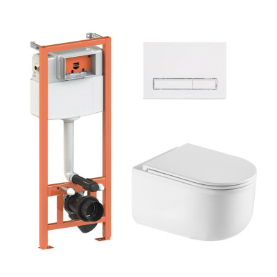 Комплект: Qtap Taurus Ultra Quiet унітаз підвісний QT2433084EUQW + Nest комплект інсталяції 4в1 (Клавіша лінійна White) QT0133M425 + QT0111M08V1384W Комплект: Qtap Taurus Ultra Quiet унітаз підвісний QT2433084EUQW + Nest комплект інсталяції 4в1 (Клавіша лінійна White) QT0133M425 + QT0111M08V1384W