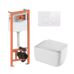 Комплект: Qtap Gemini Ultra Quiet унітаз підвісний QT2533076EUQW + Nest комплект інсталяції 4в1 (Клавіша кругла White) QT0133M425 + QT0111M11110W Комплект: Qtap Gemini Ultra Quiet унітаз підвісний QT2533076EUQW + Nest комплект інсталяції 4в1 (Клавіша кругла White) QT0133M425 + QT0111M11110W