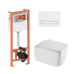 Комплект: Qtap Gemini Ultra Quiet унітаз підвісний QT2533076EUQW + Nest комплект інсталяції 4в1 (Клавіша лінійна White) QT0133M425 + QT0111M08V1384W Комплект: Qtap Gemini Ultra Quiet унітаз підвісний QT2533076EUQW + Nest комплект інсталяції 4в1 (Клавіша лінійна White) QT0133M425 + QT0111M08V1384W