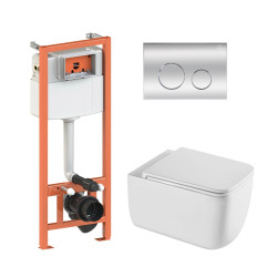 Комплект: Qtap Gemini Ultra Quiet унітаз підвісний QT2533076EUQW + Nest комплект інсталяції 4в1 (Клавіша кругла Chrome) QT0133M425 + QT0111M11112CRM Комплект: Qtap Gemini Ultra Quiet унітаз підвісний QT2533076EUQW + Nest комплект інсталяції 4в1 (Клавіша кругла Chrome) QT0133M425 + QT0111M11112CRM