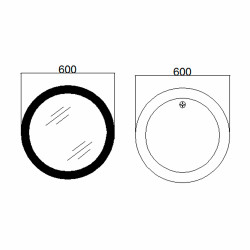 Дзеркало Qtap Taurus R600 з LED-підсвічуванням Touch, з антизапотіванням, з димером, рег. темп. кольору (3000-6500K) QT2478R607